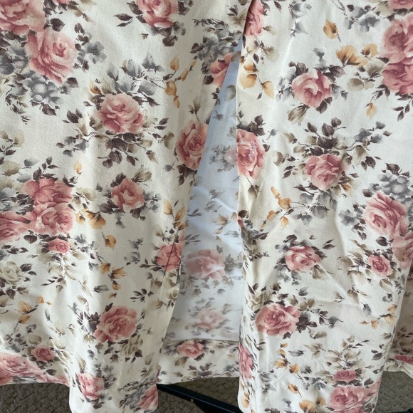 Vintage rose floral midi skirt - Picture 3 of 6